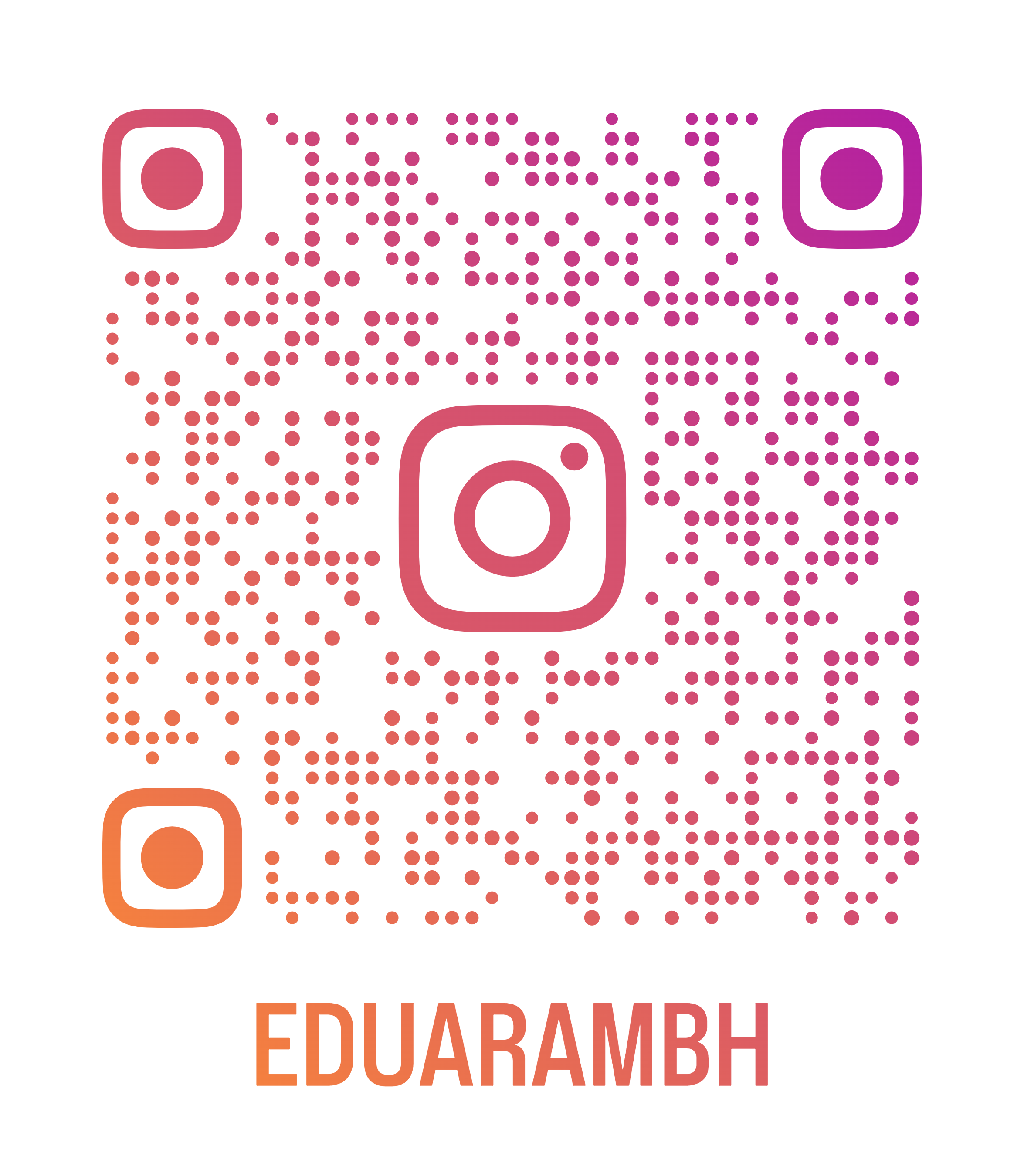 Instagram QR code for Edu Aarambh